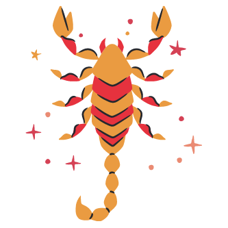 Скорпион - схем картинка астрологического знака зодиака